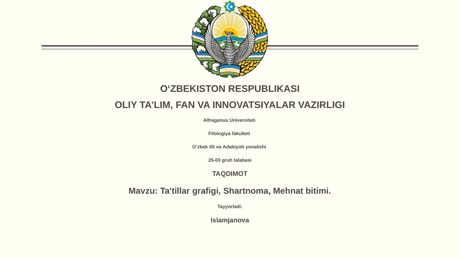 Ta'tillar grafigi, Shartnoma, Mehnat bitimi