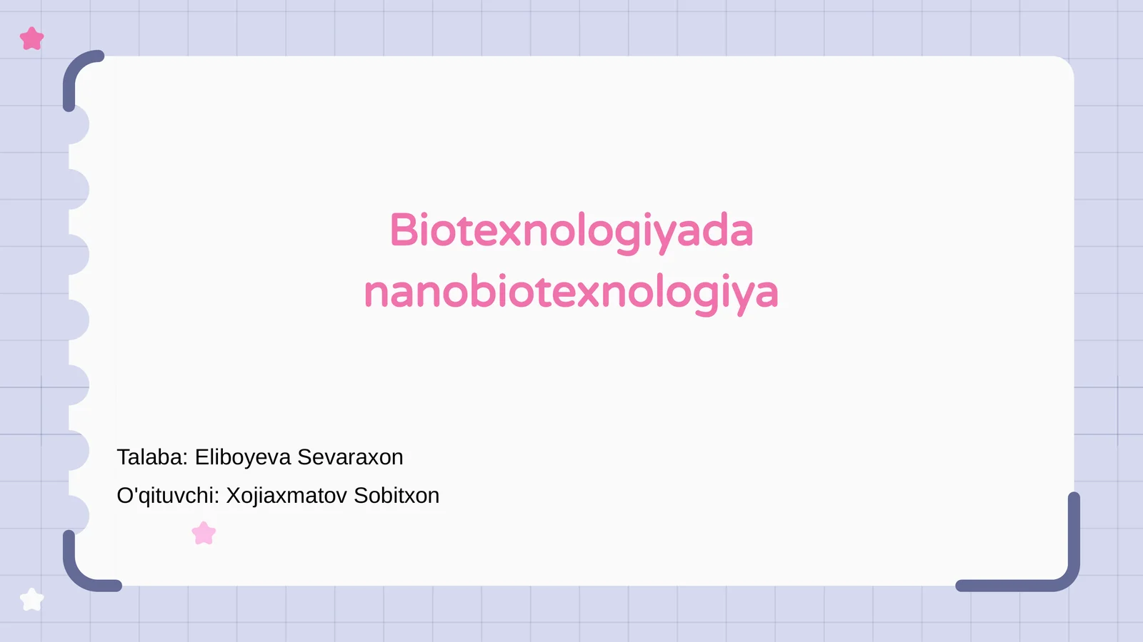 Biotexnologiyada nanobiotexnologiya