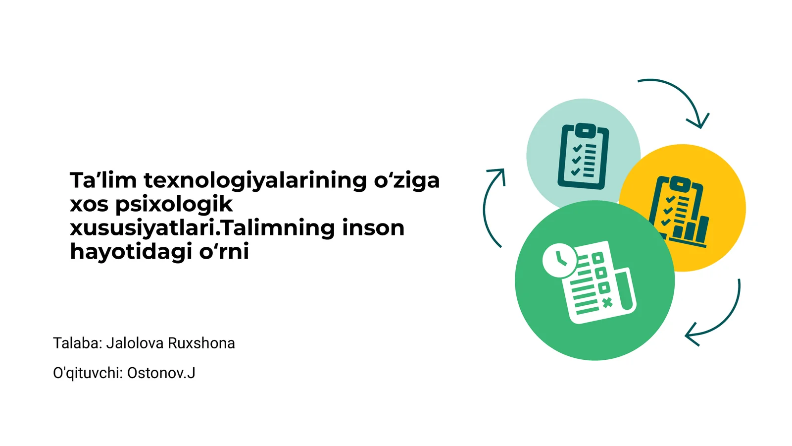 Taʼlim texnologiyalari va psixologiya