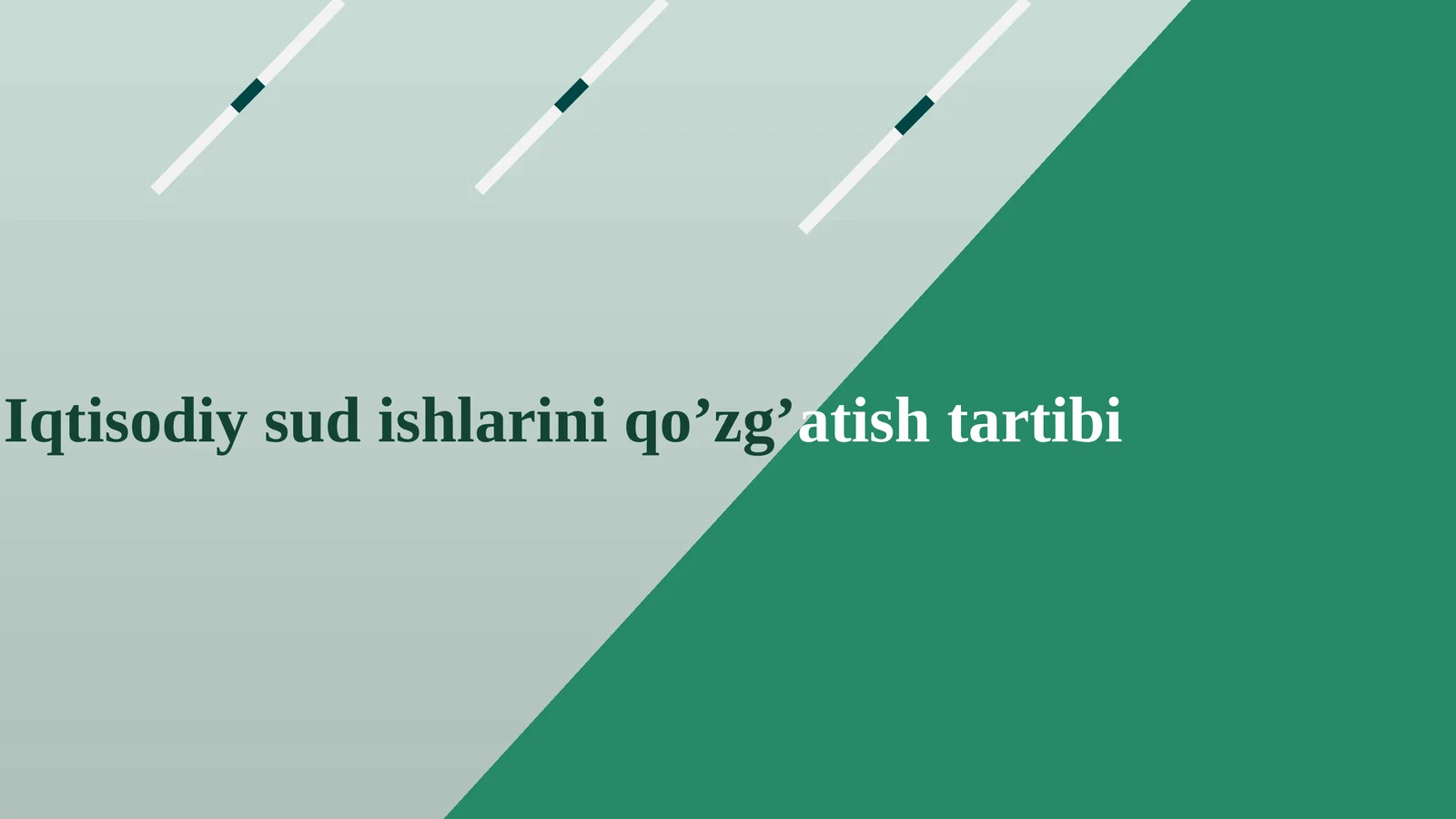 Iqtisodiy sud ishlarini qo’zg’atish tartibi