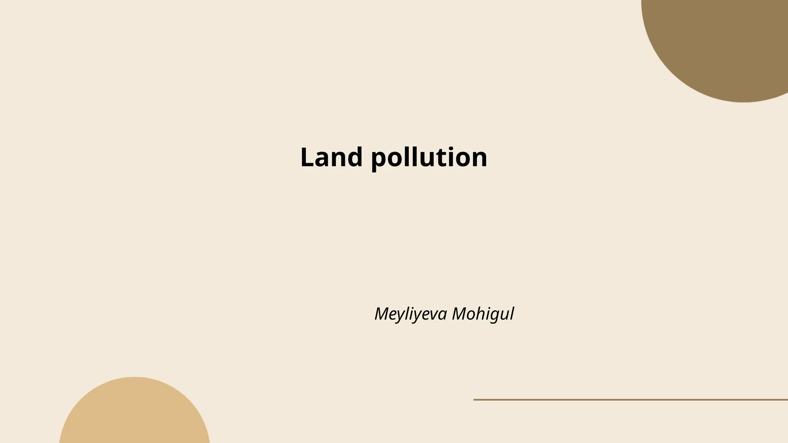 Land pollution - [extracted name]