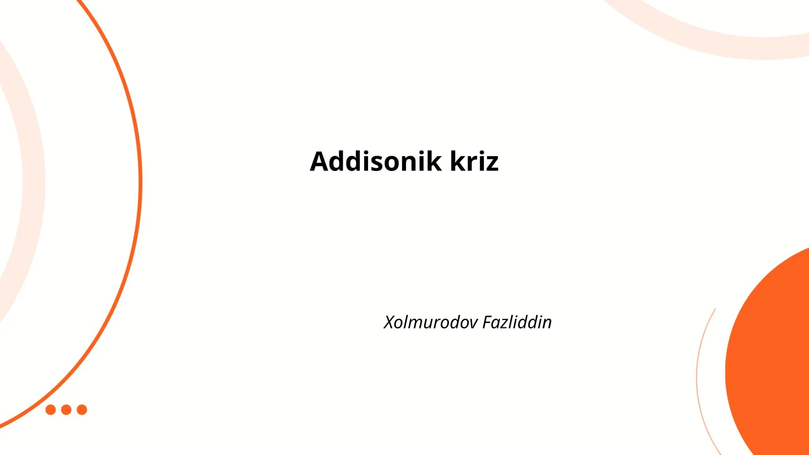 Addisonik kriz