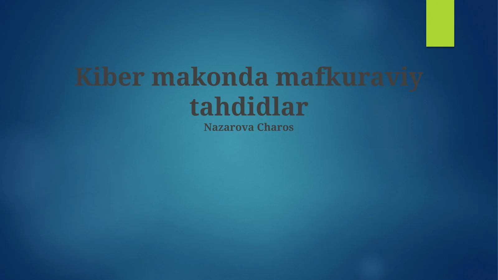 Kiber makonda mafkuraviy tahdidlar