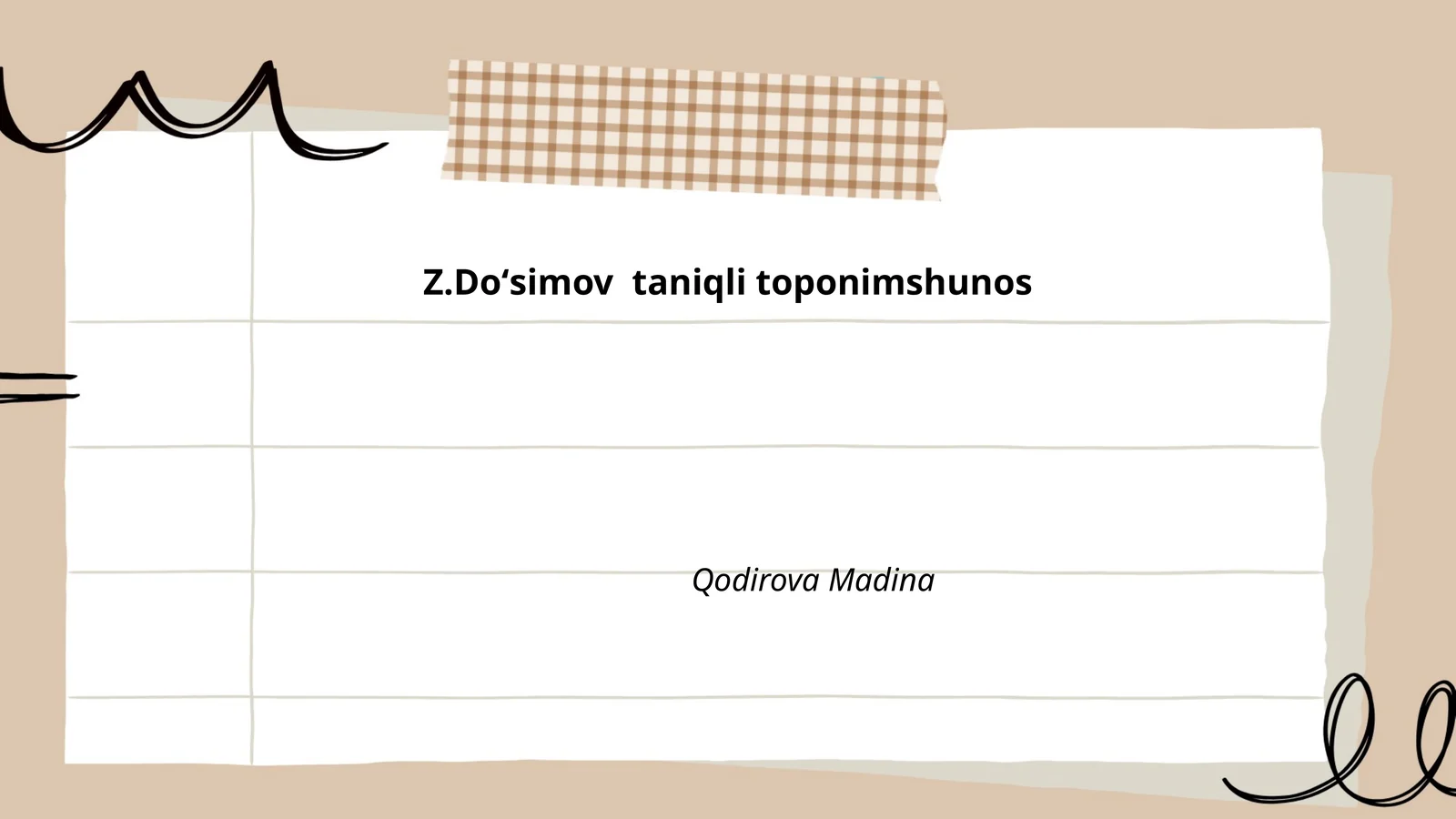 Z.Doʻsimov taniqli toponimshunos