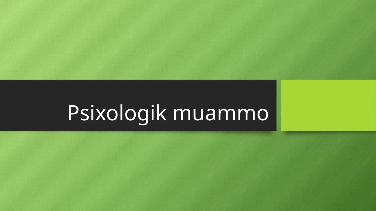 Psixologikmuammo