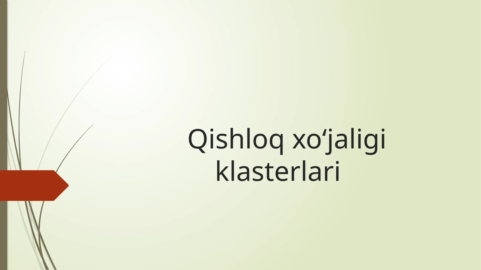Qishloq xo‘jaligi klasterlari