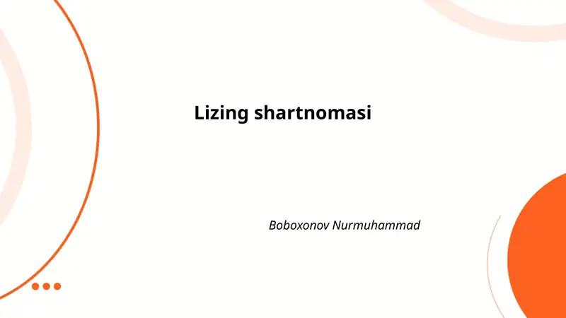 Lizing shartnomasi