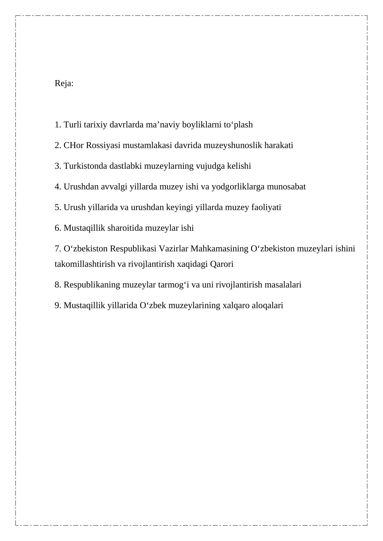Muzey ochish to'g'risidagi dastlabki harakatlar va ularning asoschilari.