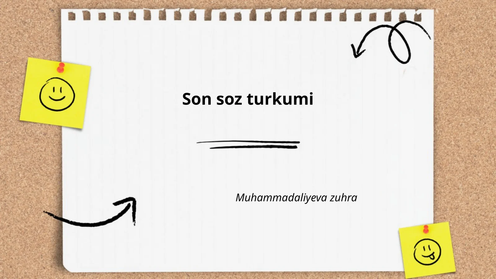 Son soz turkumi