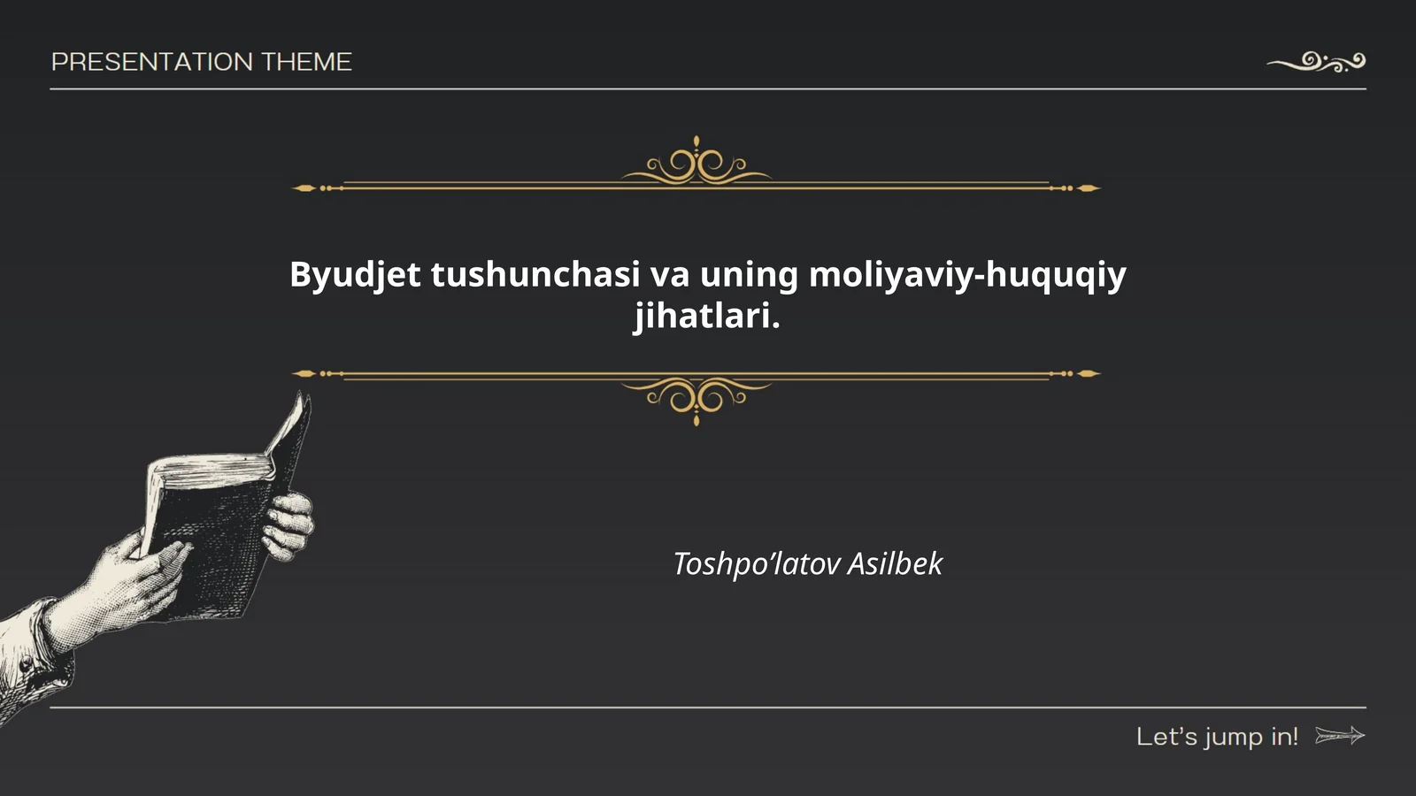 Byudjet tushunchasi va uning moliyaviy-huquqiy jihatlari