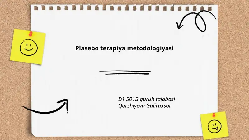 Plasebo terapiya metodologiyasi