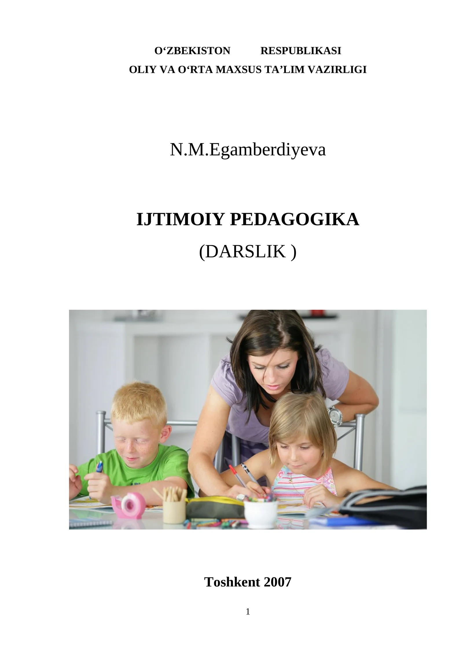 IJTIMOIY PEDAGOGIKA (DARSLIK)