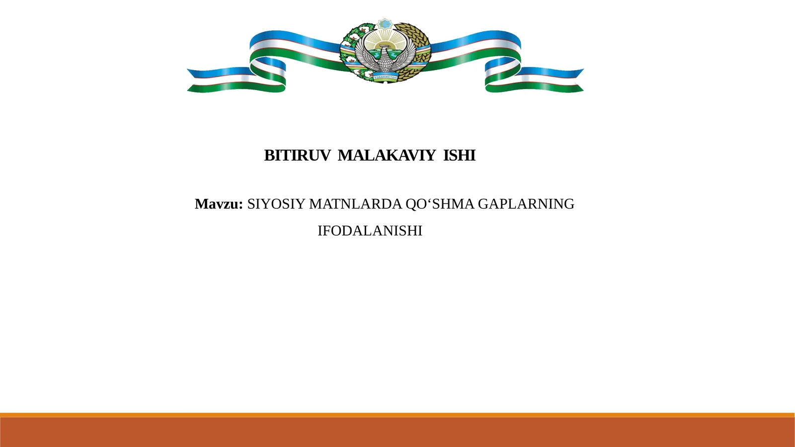 SIYOSIY MATNLARDA QO‘SHMA GAPLARNING IFODALANISHI