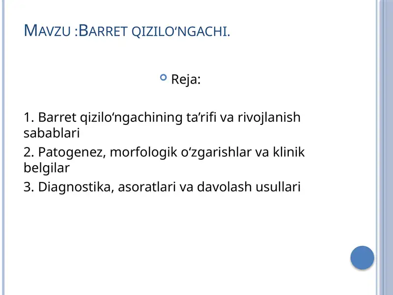 Barret qizilo‘ngachi