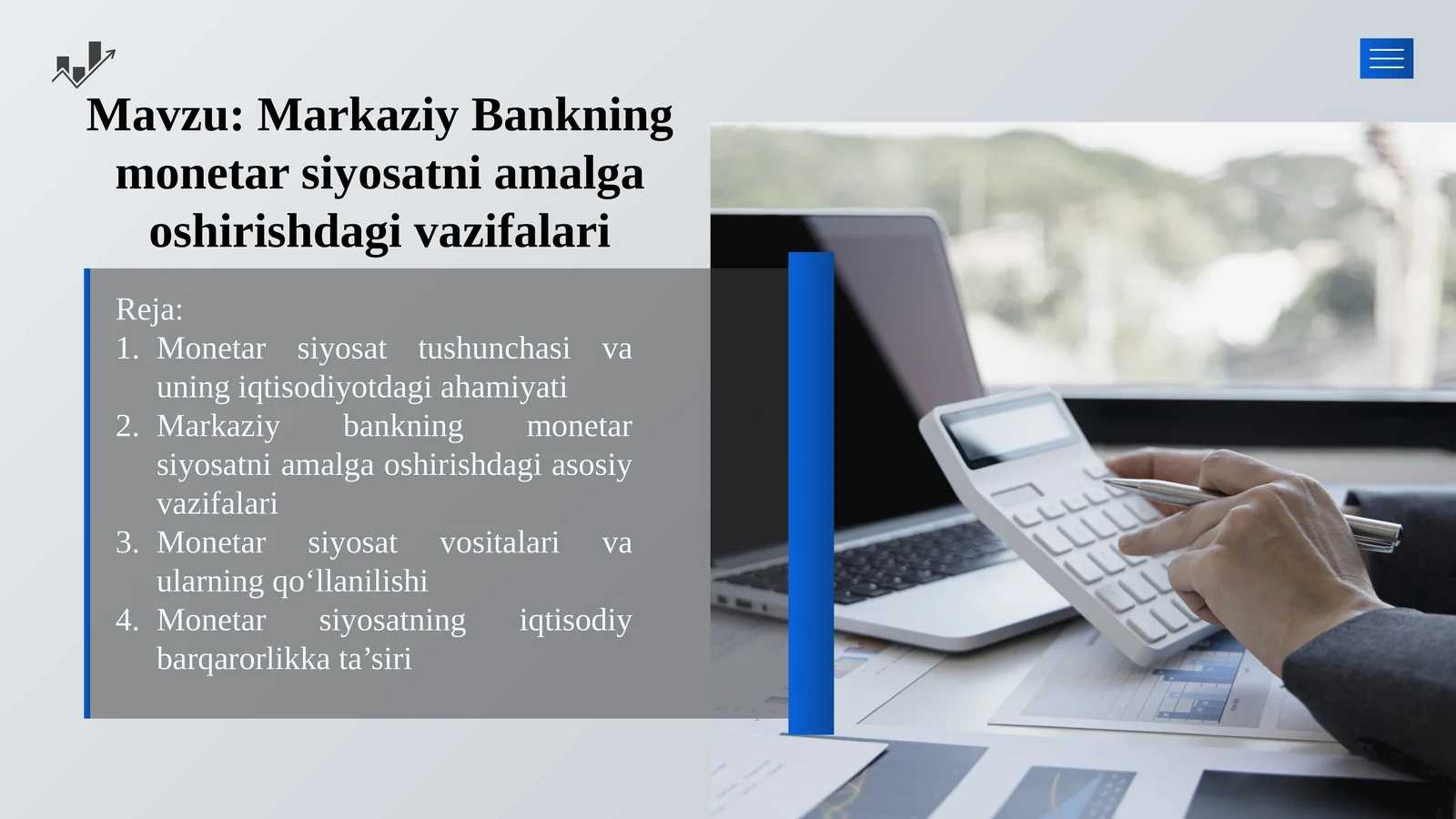 Markaziy Bankning monetar siyosatni amalga oshirishdagi vazifalari