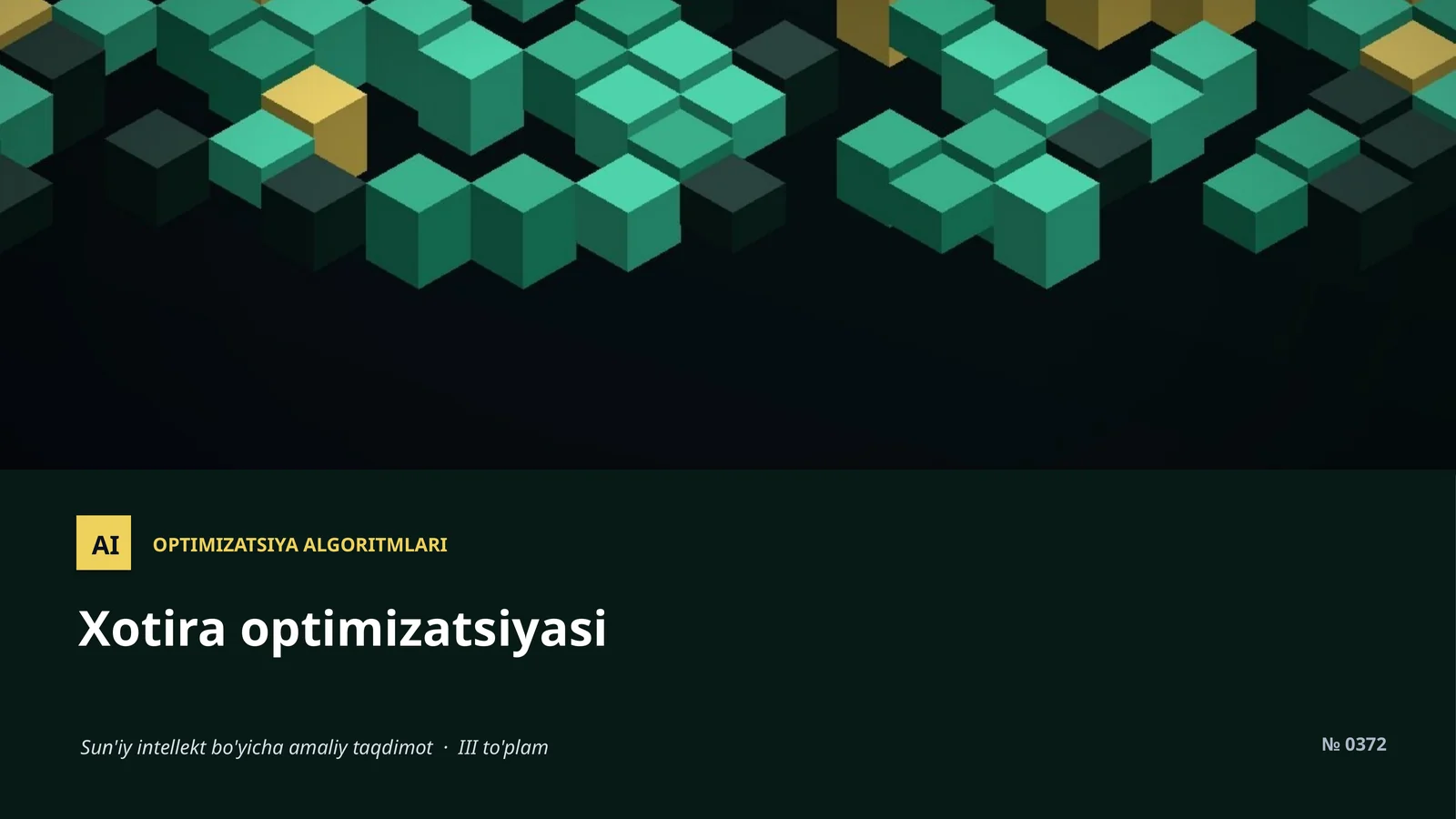 OPTIMIZATSIYA ALGORITMLARI