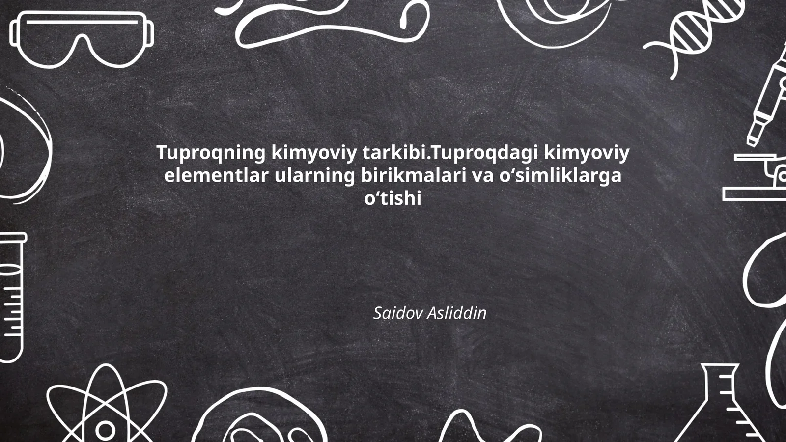 Tuproqning kimyoviy tarkibi