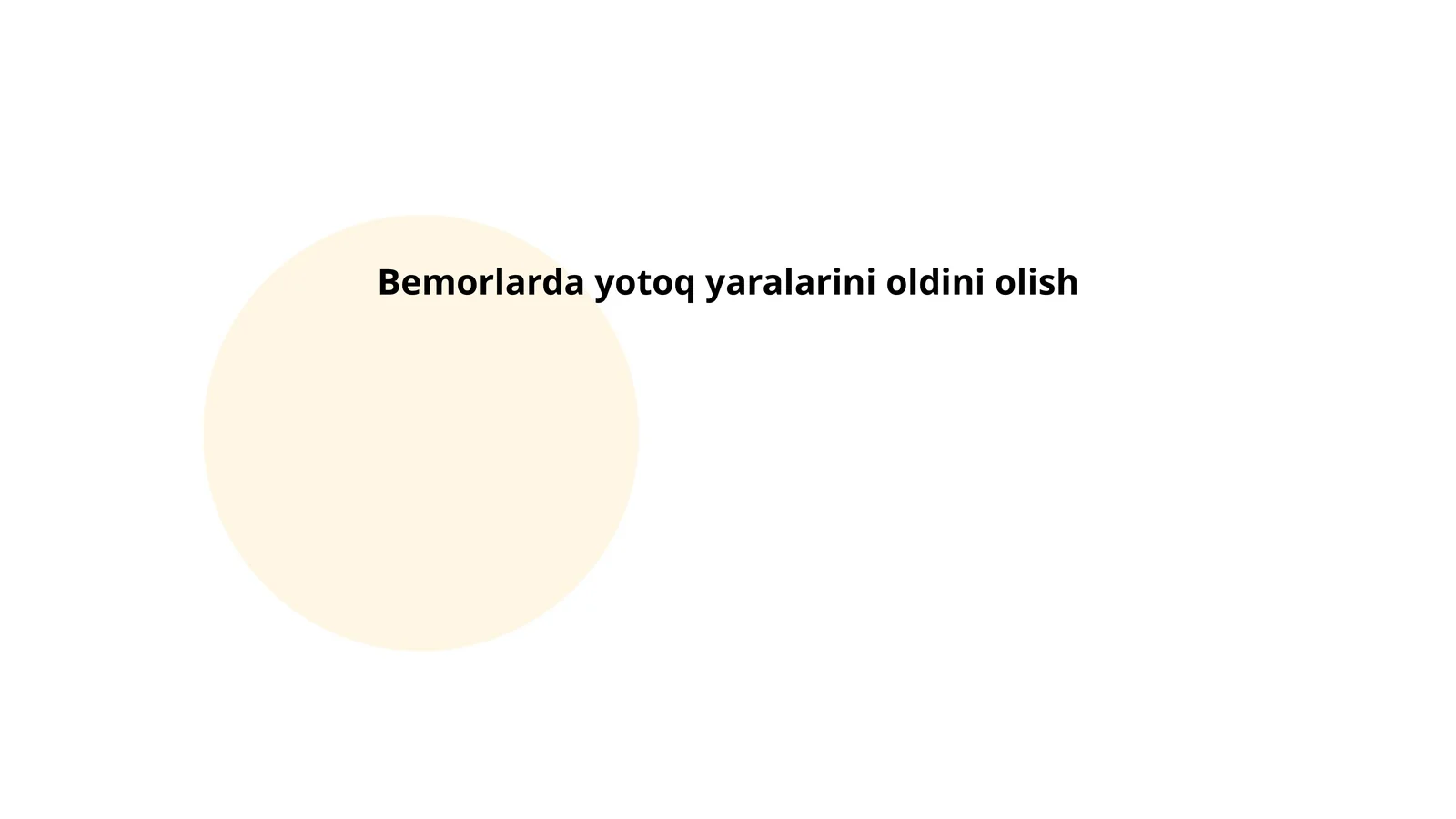 Yotoq yaralarini oldini olish