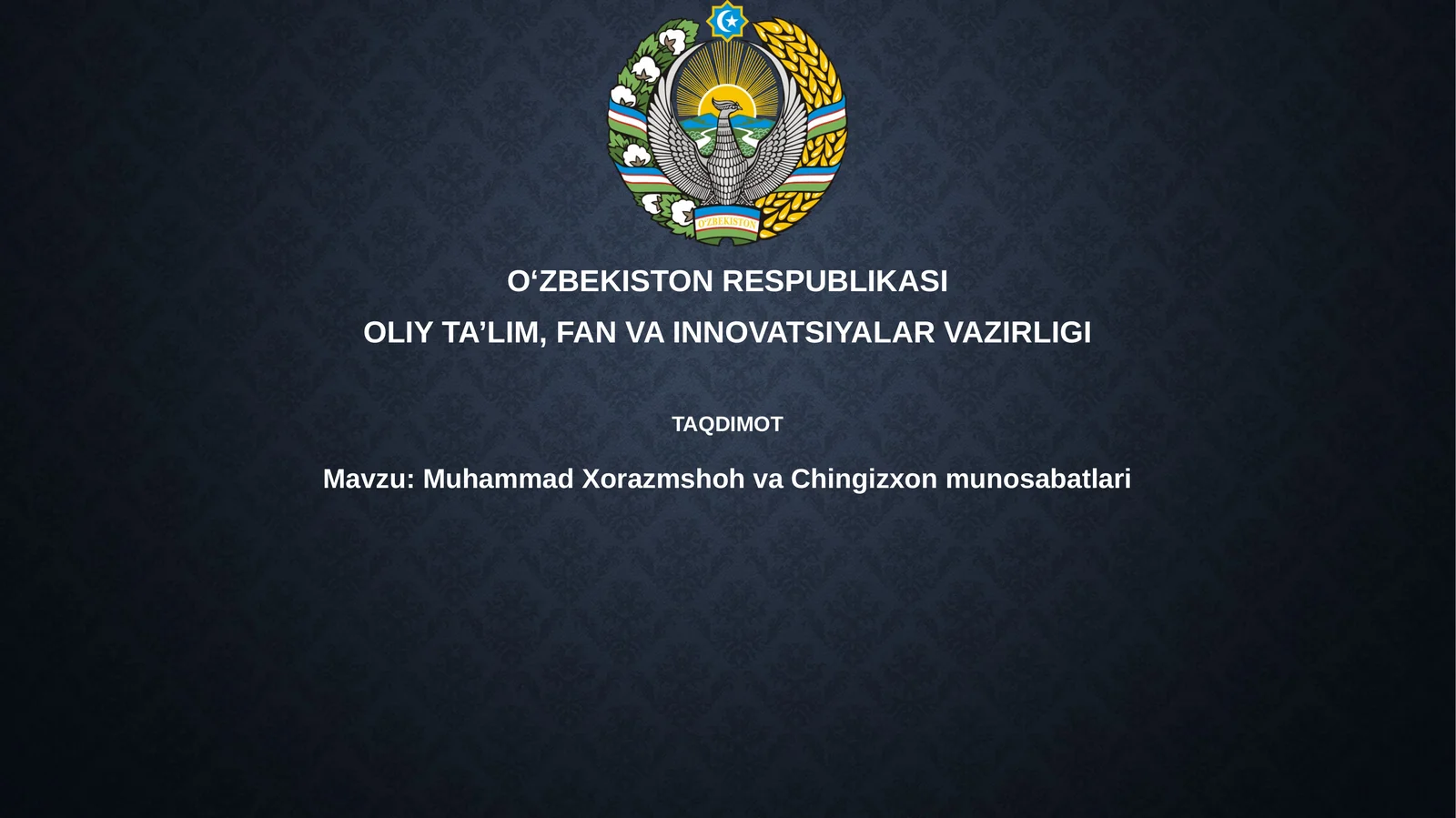 MuhammadXorazmshohvaChingizxonmunosabatlari