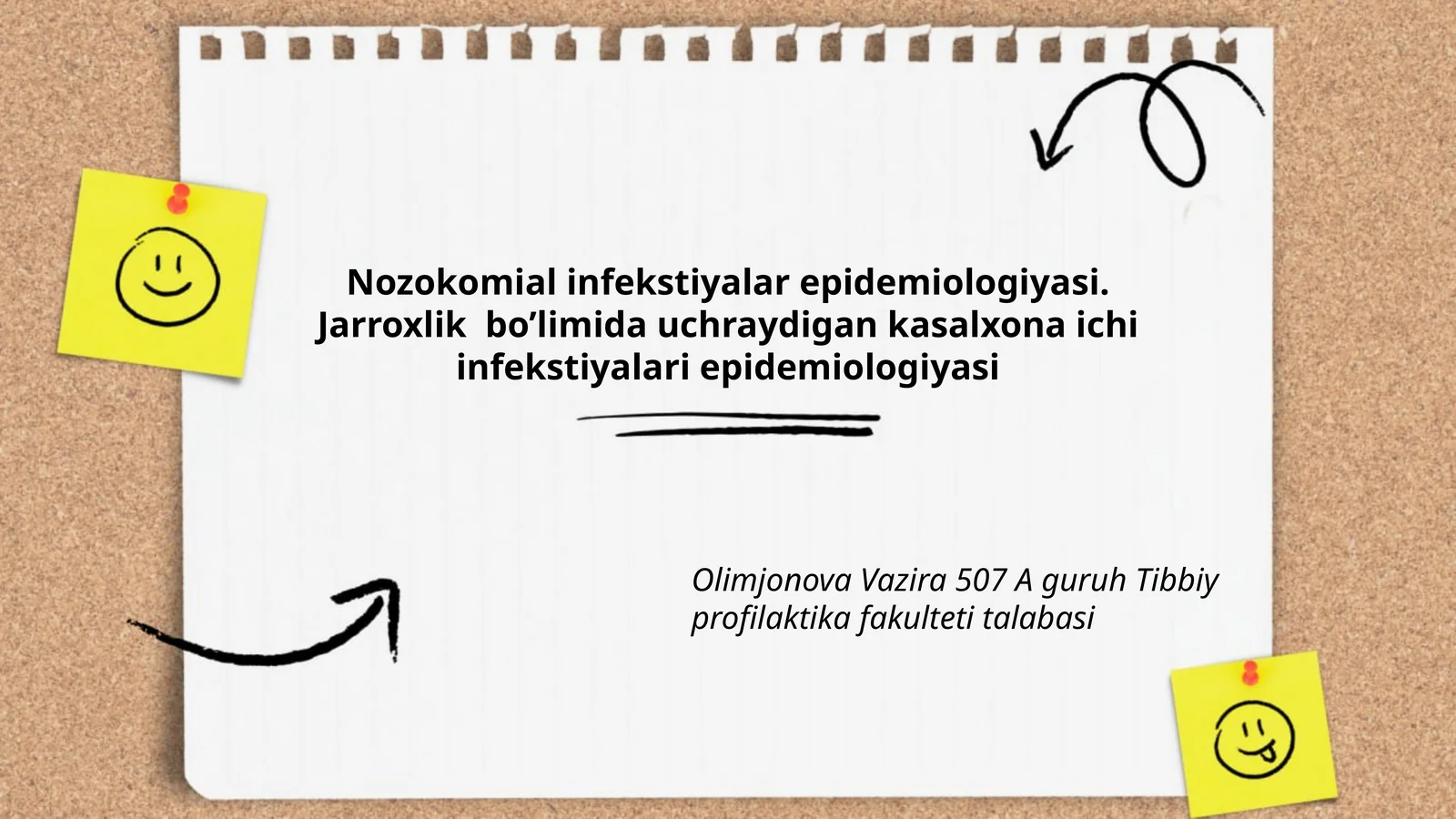 Nozokomial infekstiyalar epidemiologiyasi