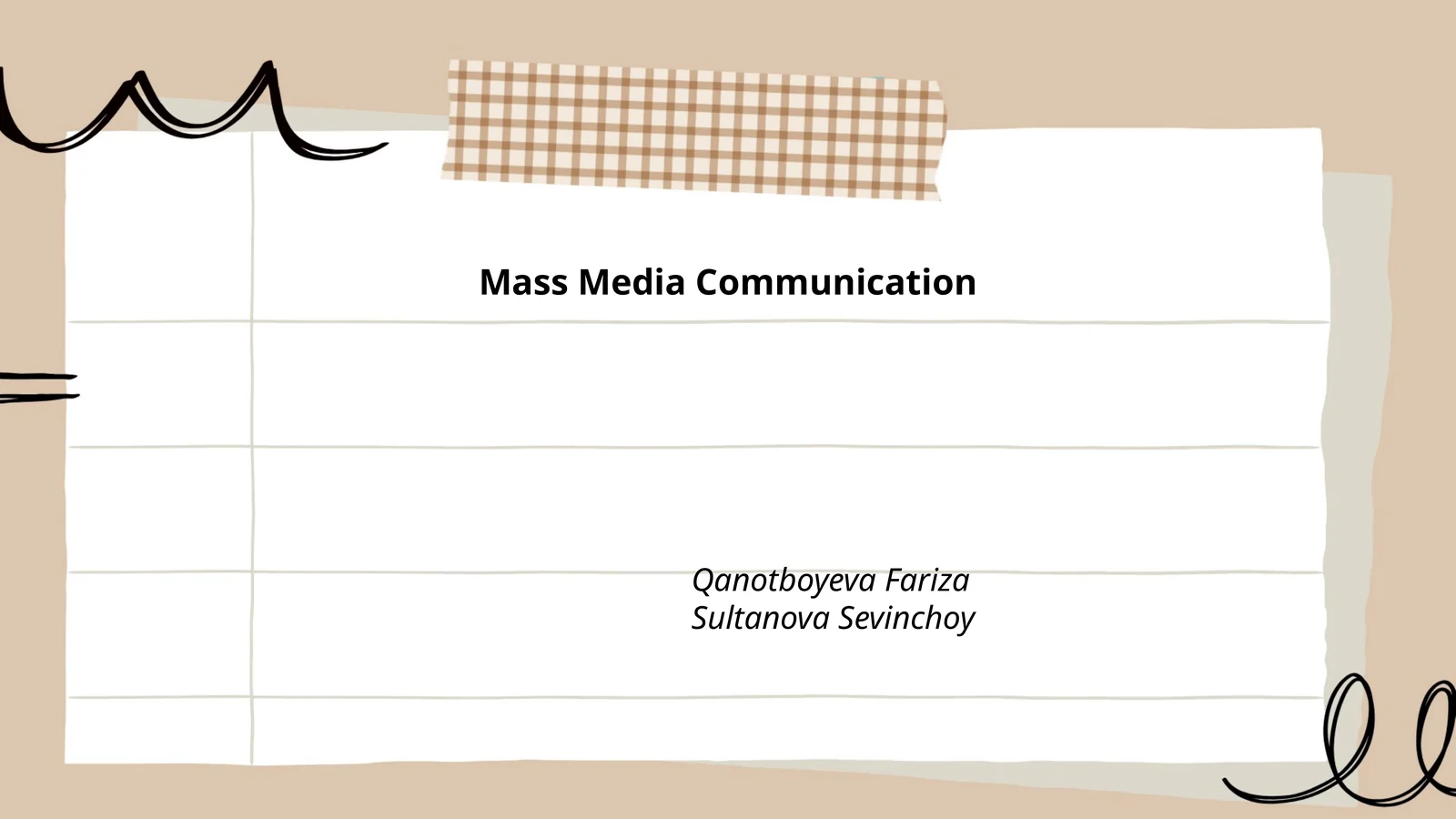 Mass Media Communication