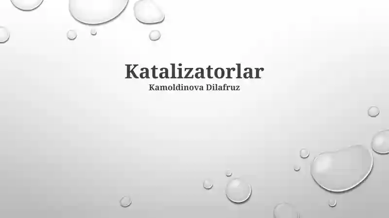 Katalizatorlar