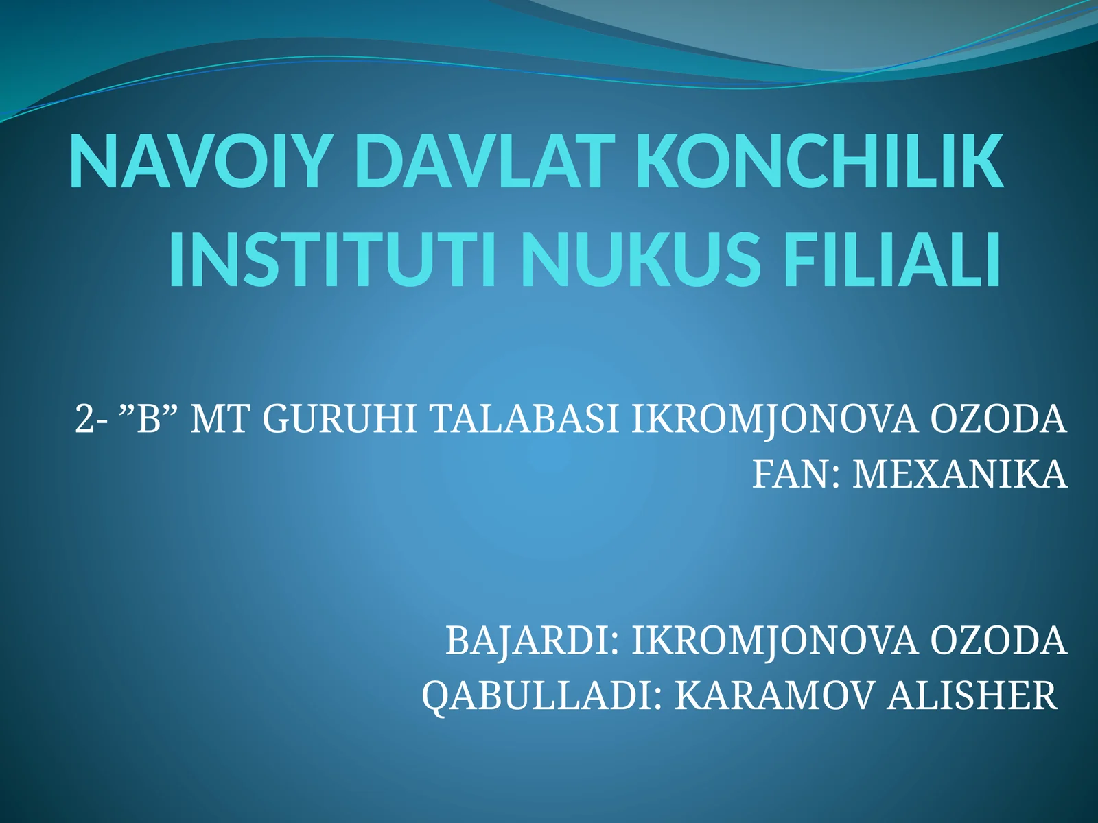 STATIK ANIQMAS RAMALAR VA EGILISHI KICHIK BO’LGAN EGRI STERJENLAR HISOBI