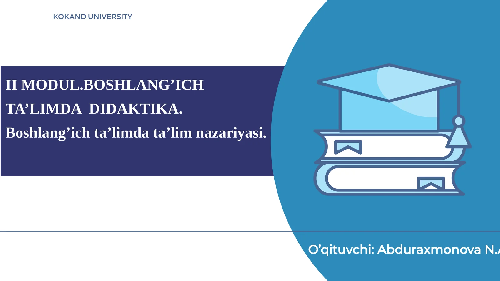 Boshlang’ich ta’limda Didaktika