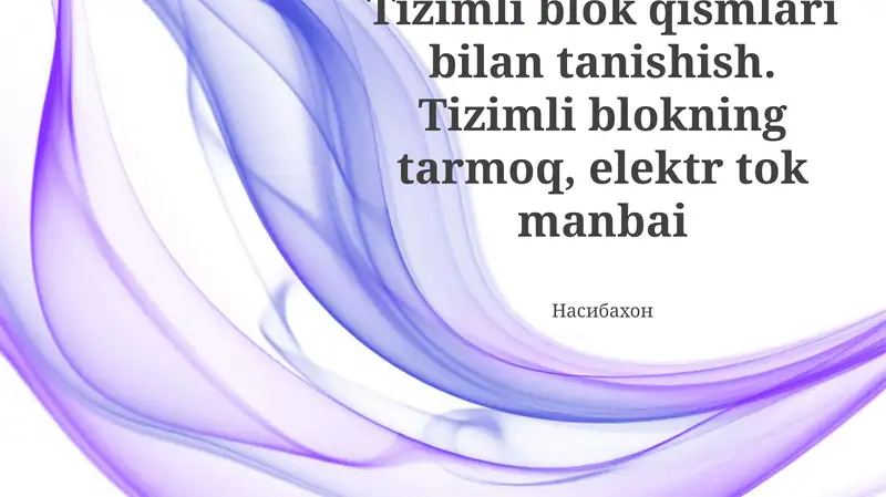 Tizimli bloklar