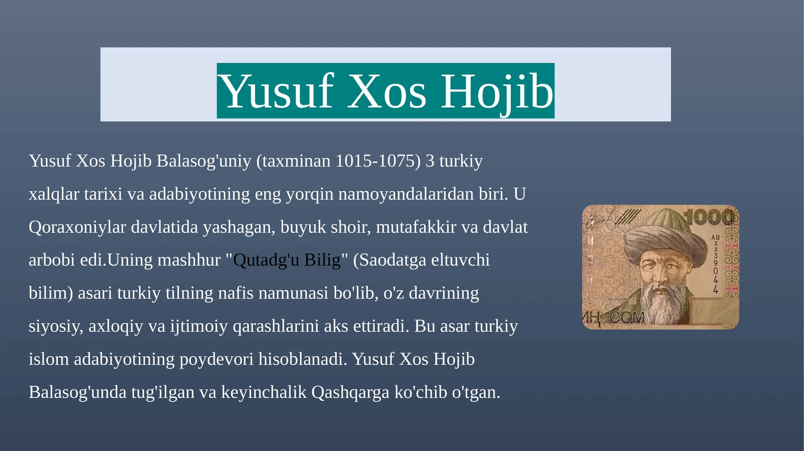Yusuf Xos Hojib