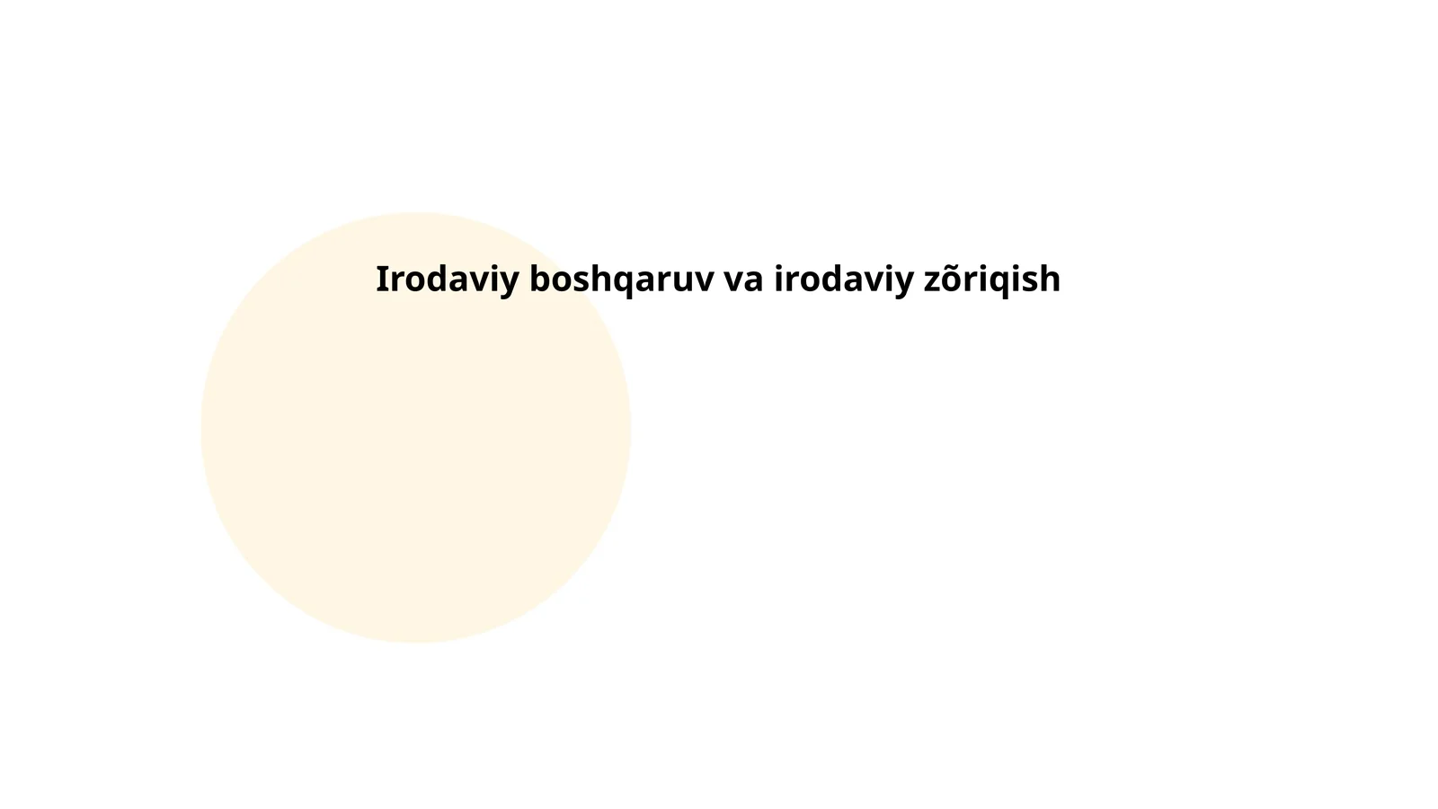 Irodaviy boshqaruv va irodaviy zõriqish