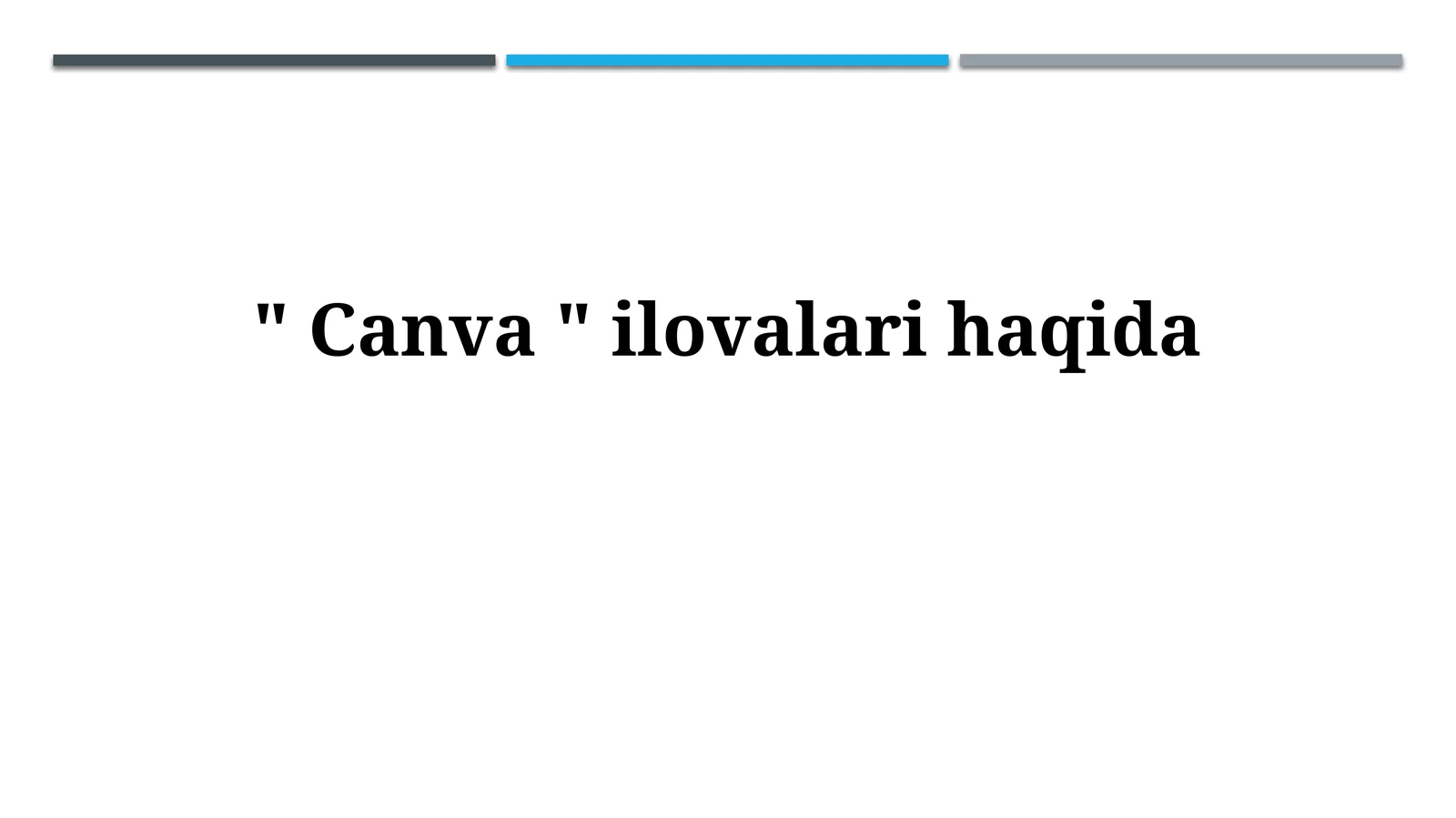 Canva ilovalari
