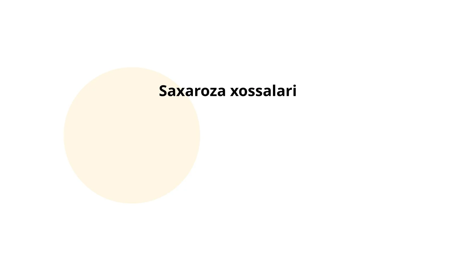 Saxaroza xossalari