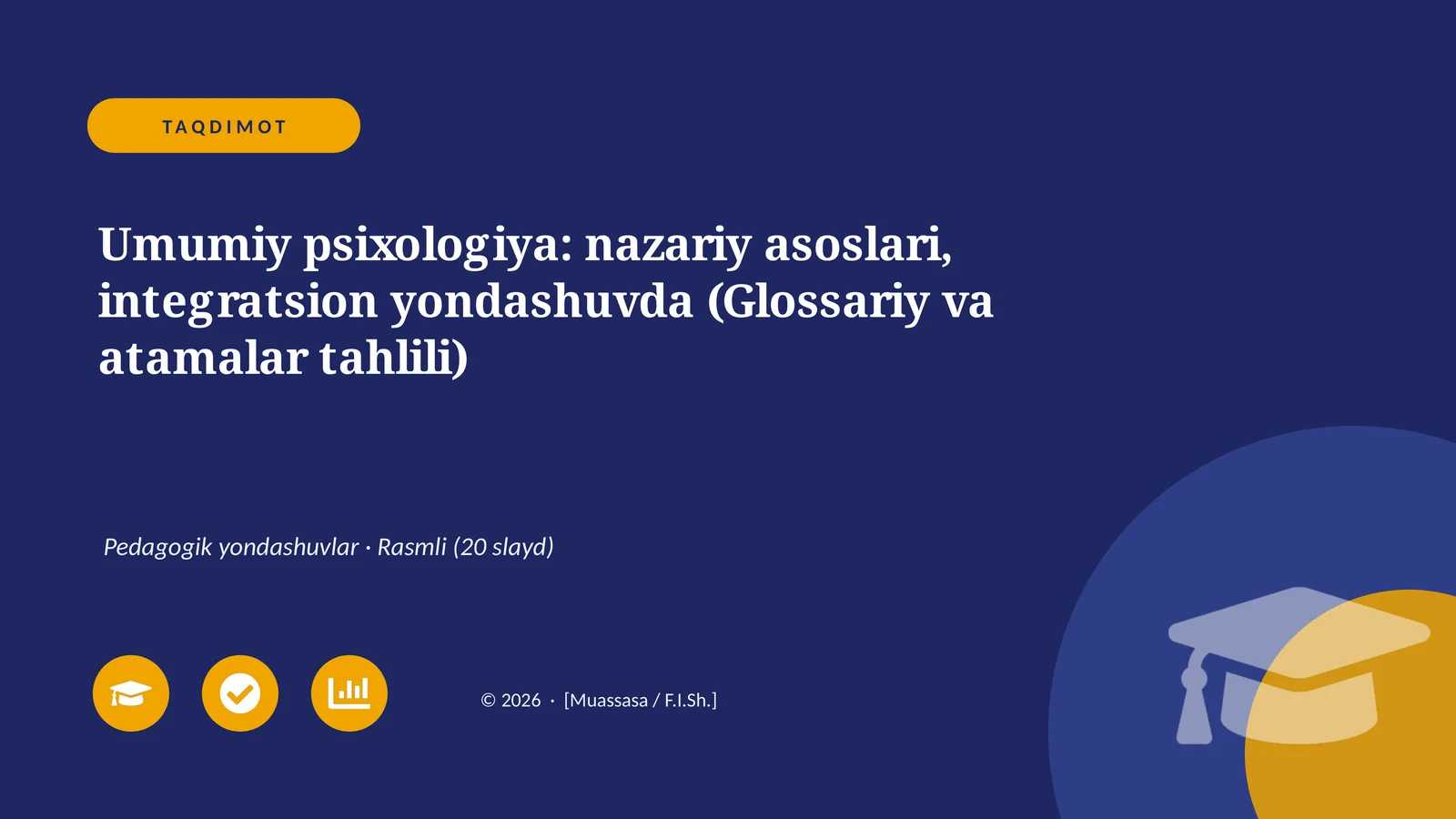 Umumiy psixologiya: nazariy asoslari, integratsion yondashuvda