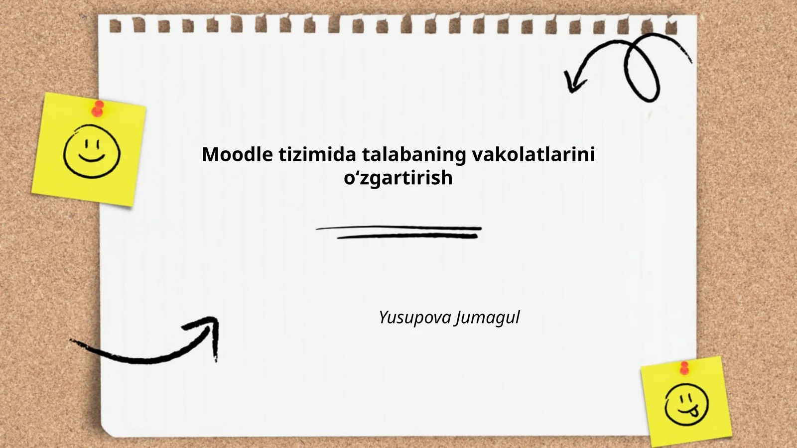 Moodle tizimida talabaning vakolatlarini oʻzgartirish