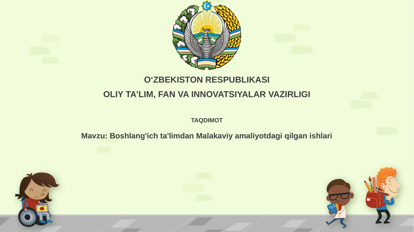 Boshlang'ichta'limdan Malakaviyamaliyotdagiqilganishlari