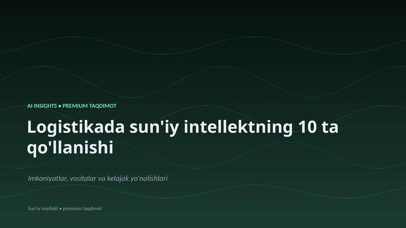 AI INSIGHTS • PREMIUM TAQDIMOT