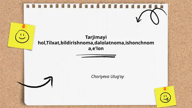 Tarjimayi hol (CV) tuzish qoidalari va namunalari