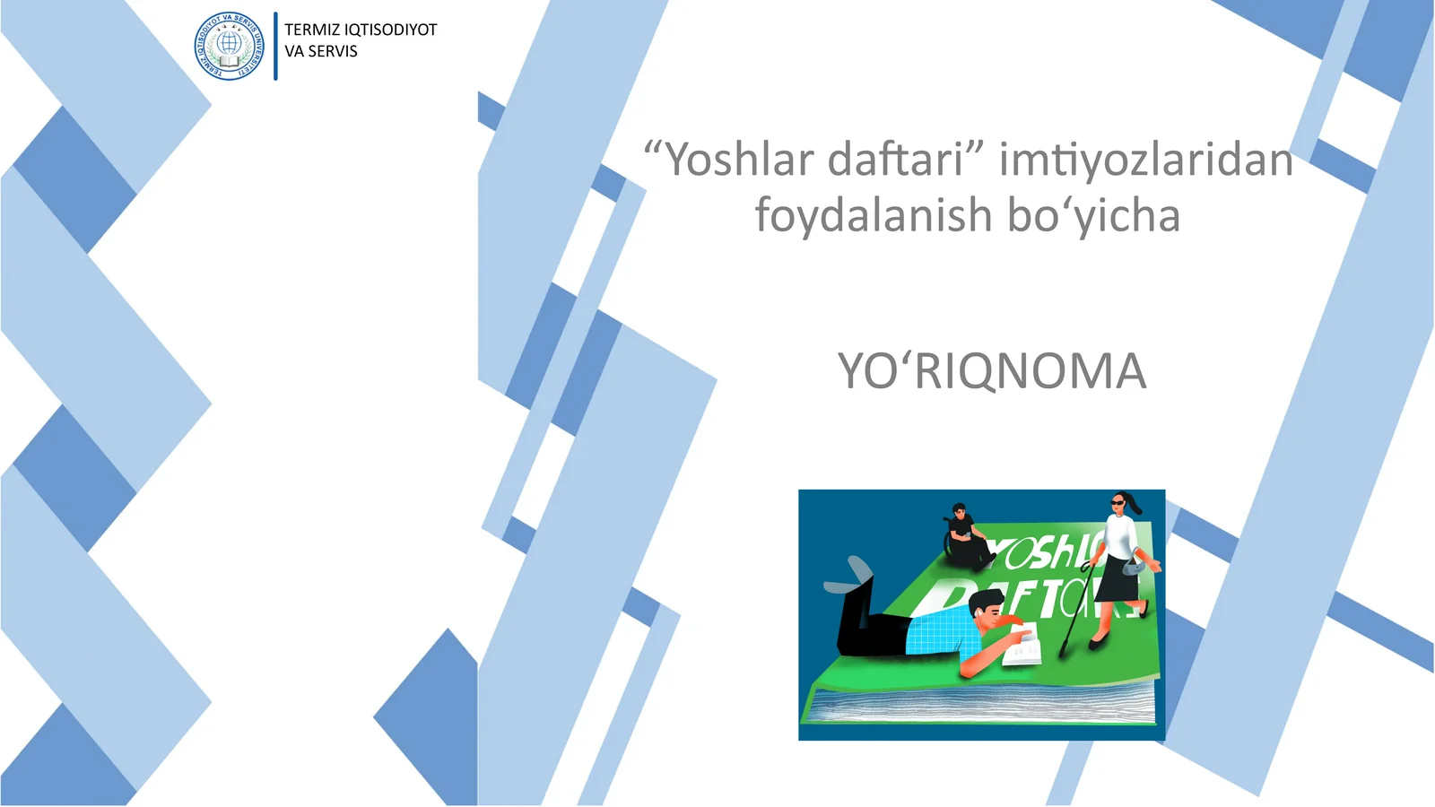 Yoshlar daftari imtiyozlaridan foydalanish bo‘yicha