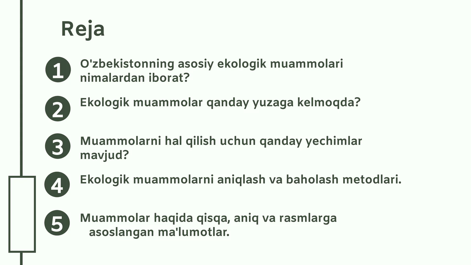 O'zbekistonning ekologik muammolari