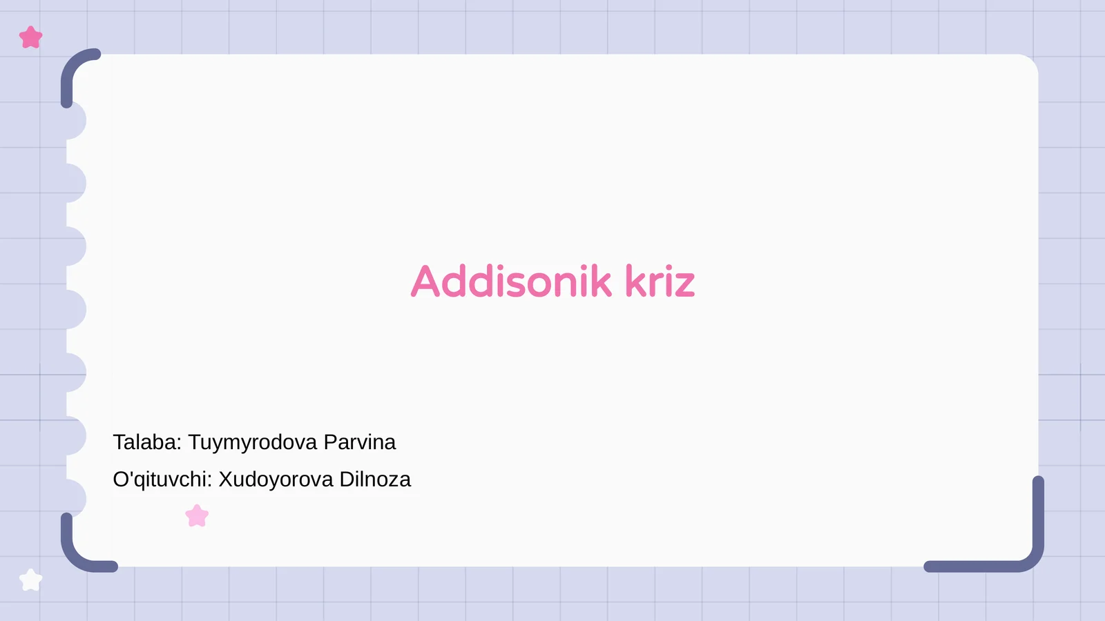 Addisonik kriz
