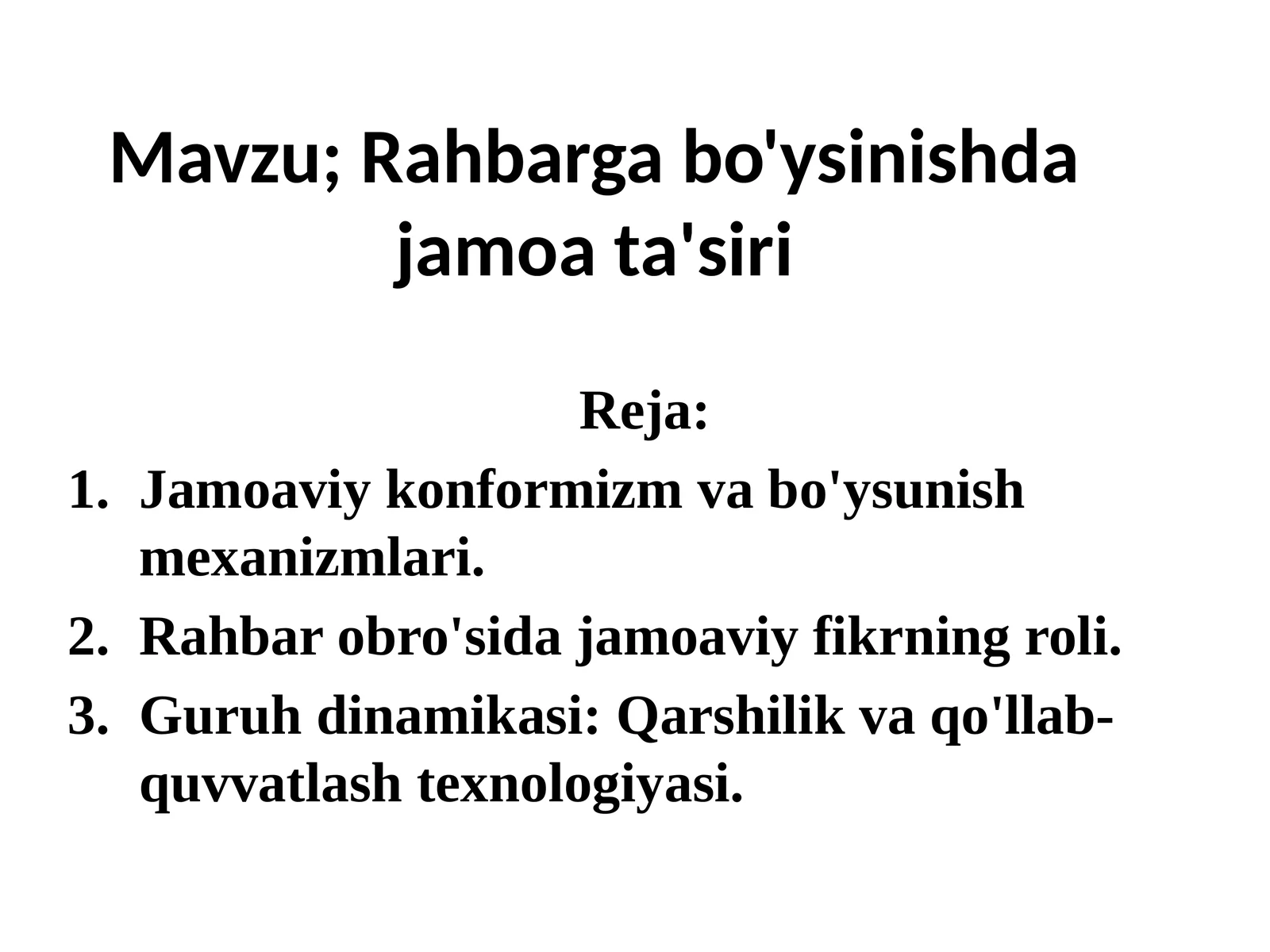 Rahbargabo'ysinishdajamoata'siri