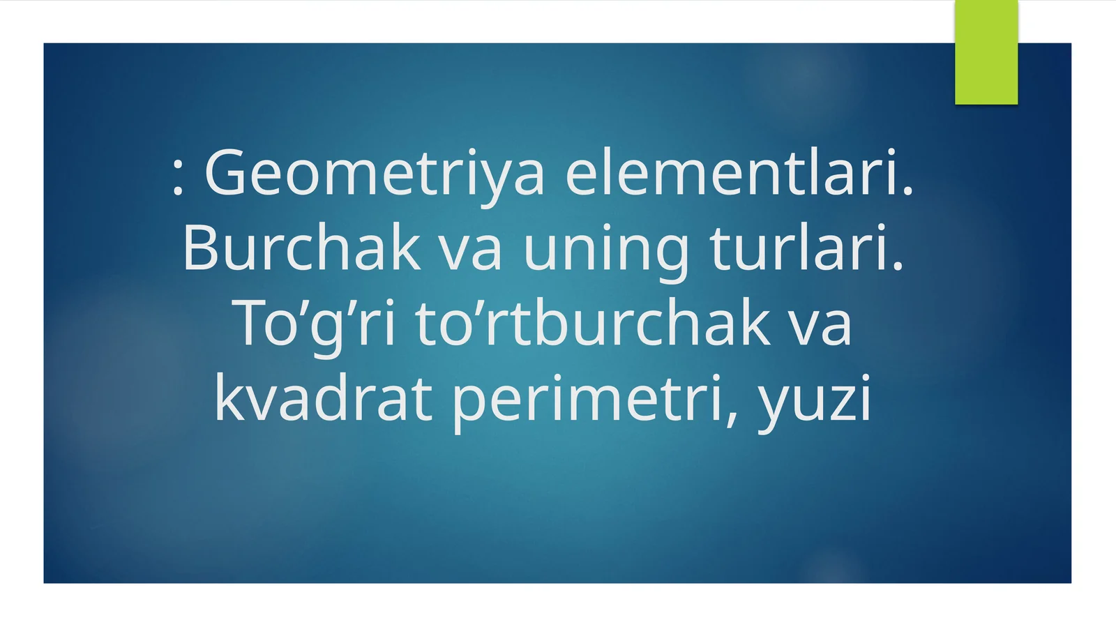 Geometriya elementlari