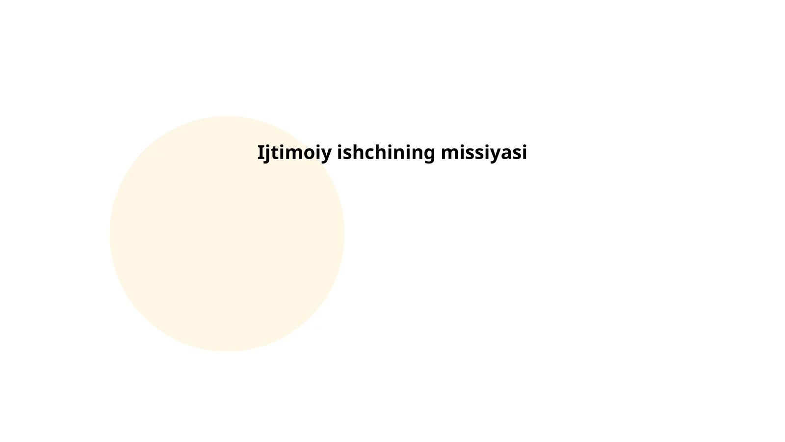 Ijtimoiy ishchining missiyasi