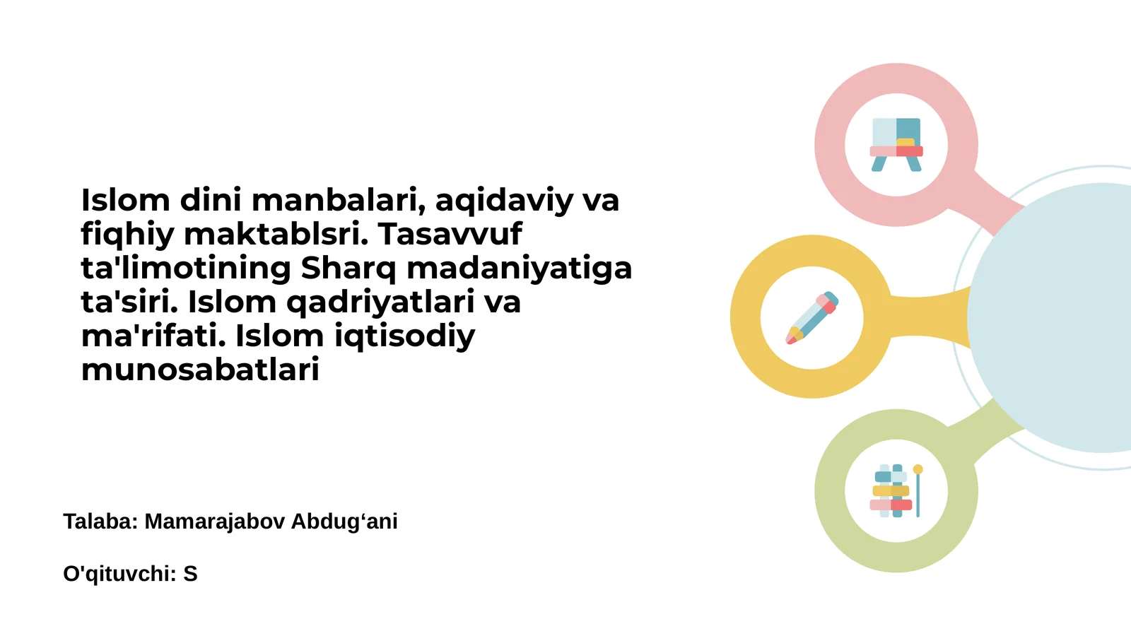 Islom dini asosiy manbalari