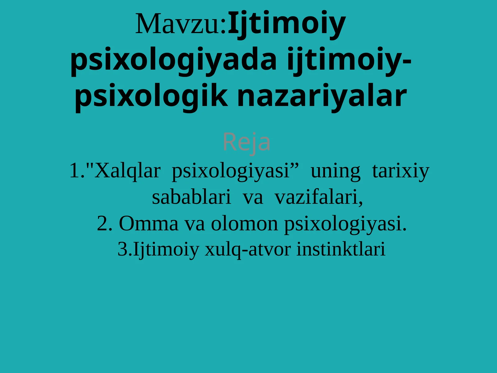 Ijtimoiy psixologiyada ijtimoiy-psixologik nazariyalar
