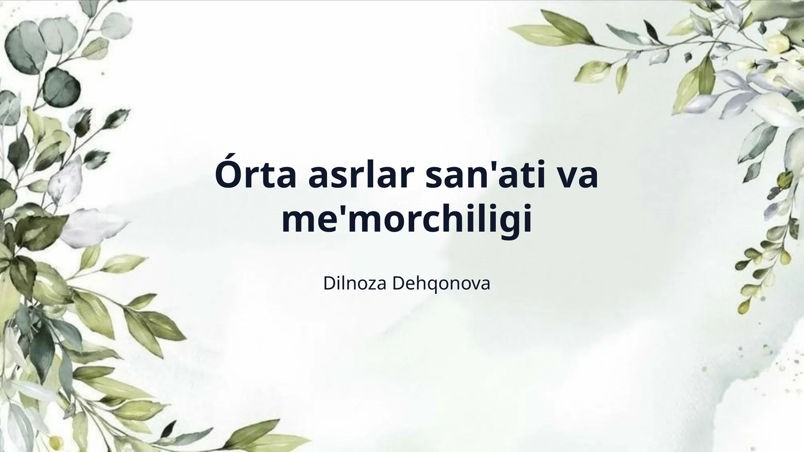 Órta asrlar san'ati va me'morchiligi