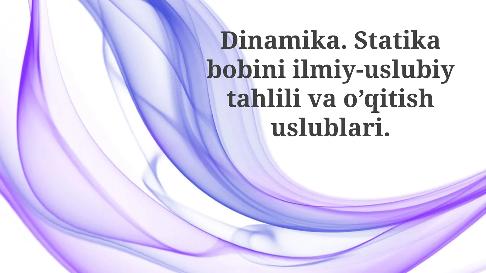 Spirallar Statikasi: Ilmiy-Metodologik Tahlil