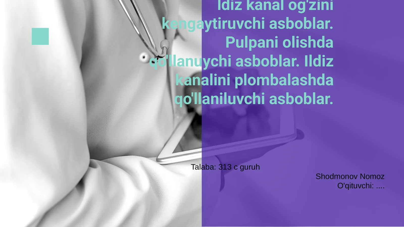 Ildiz kanal og'zini kengaytiruvchi asboblar