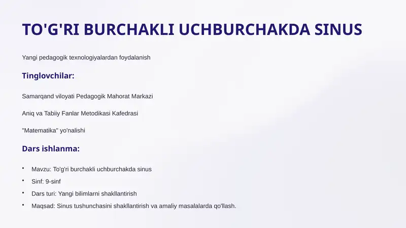 Toʻgʻri burchakli uchburchak